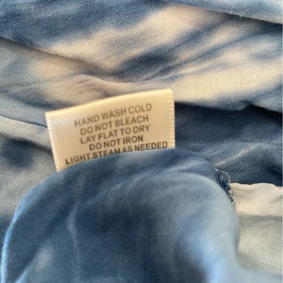 LOVESTITCH wrap blouse tie dye long bell sleeve size small - Picture 9 of 12